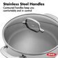 Green Pan Trident Hybrid Nonstick Stockpot with Lid in Stainless Steel, , large