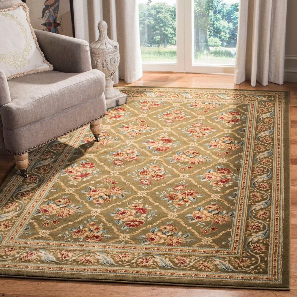 Safavieh Lyndhurst LNH556 4&#39; x 6&#39; Green Area Rug, , large