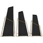 Maple and Jade 14" Geometric Vase in Black and Gold (Set of 3), , large