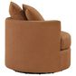 Coaster Debbie Swivel Accent Chair in Burnt Orange, , large