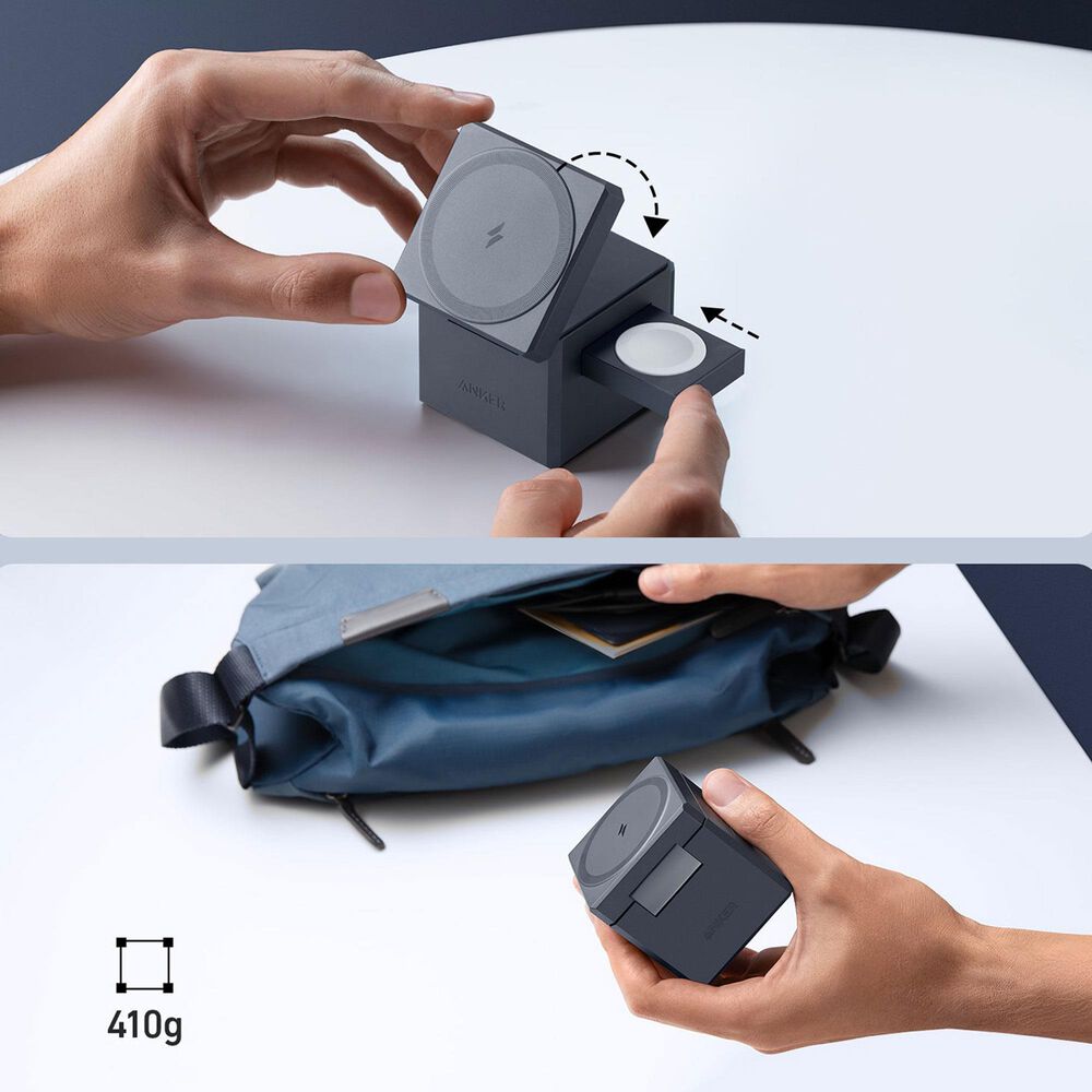 Anker MagSafe 3-in-1 Cube 15W MagSafe, 5W AirPod &amp; Apple Watch, , large