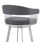 Blue River Chelsea 25" Counter Stool with Slate Gray Cushion in Silver, , large