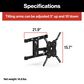 Furrion Aurora 43" Class Partial Sun 4K LED UHD - Outdoor Smart TV with Full Motion Mount in Black, , large