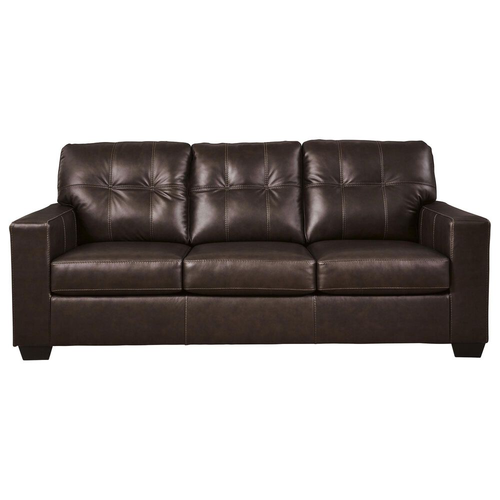 Ashley Santorine Stationary Sofa in Dark Brown, , large