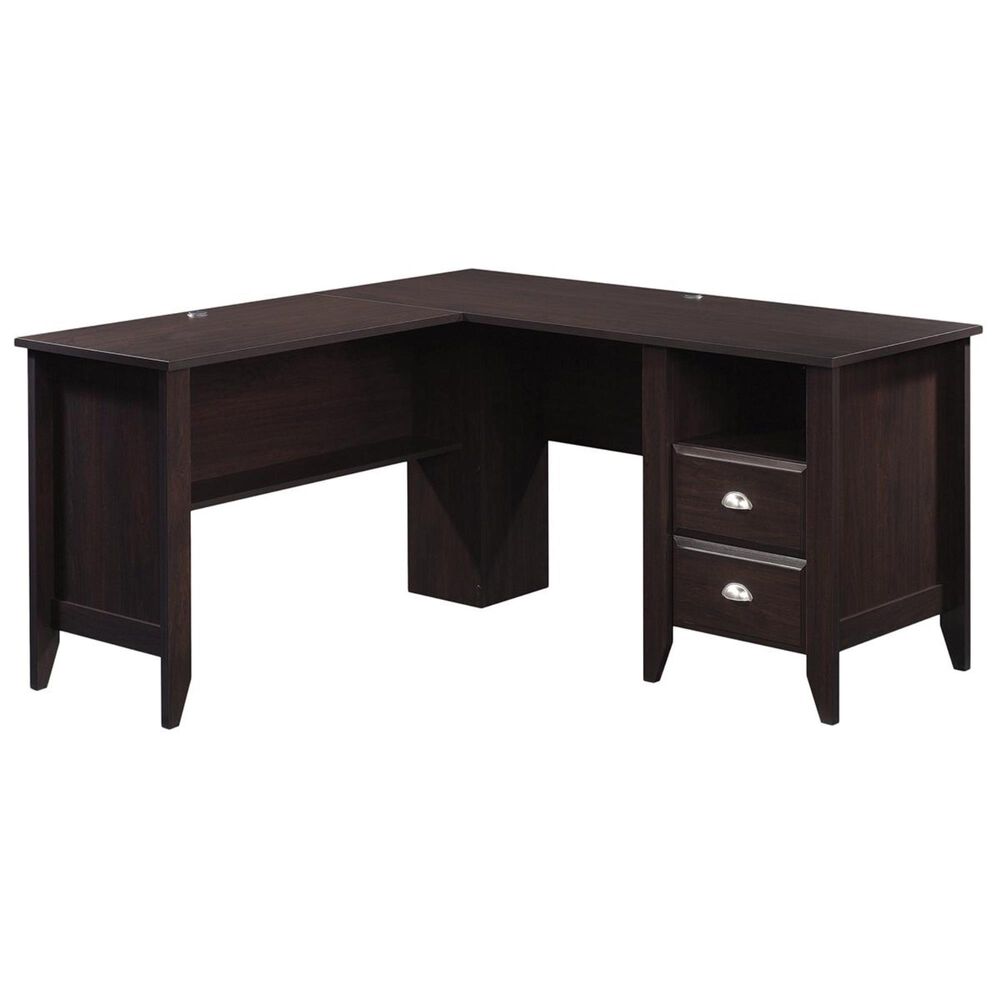 Sauder Shoal Creek L-Shaped Desk in Jamocha Wood, , large