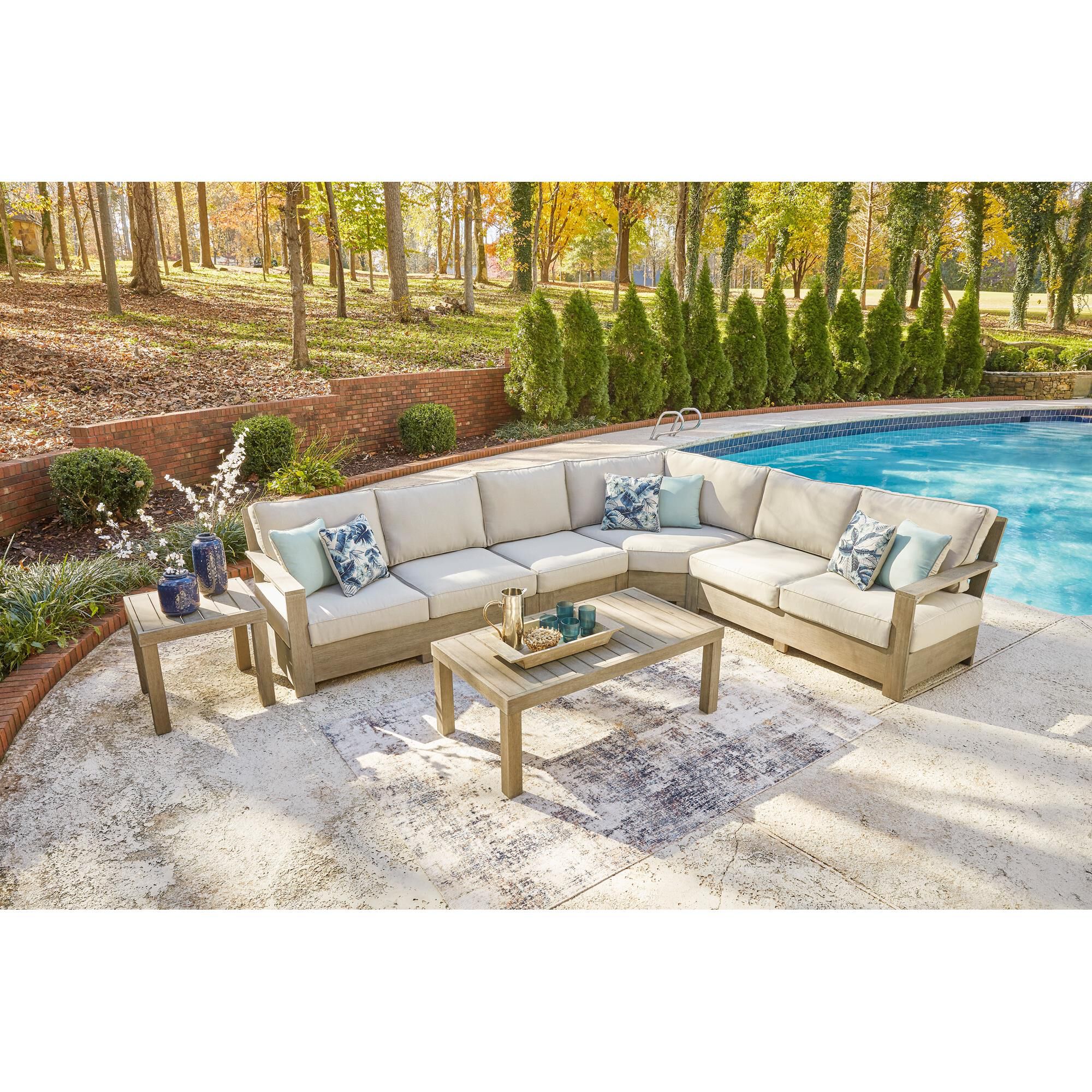 3 piece sectional patio set outlet