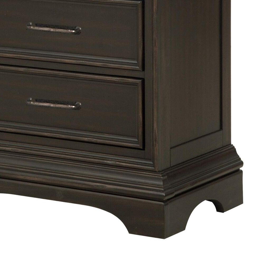 at HOME Caldwell 2 Drawer Nightstand in Caldwell Dark Brown with Black, , large