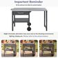 Hearth and Haven Outdoor Foldable Kitchen Cart with Side Table in Gray, , large
