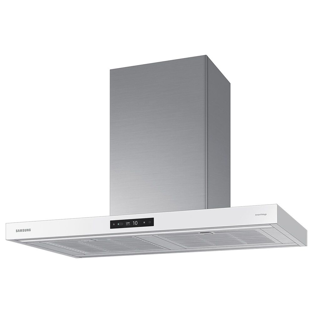 Samsung Bespoke 36" Bespoke Smart Wall Mount Hood with LCD Display in Clean White and Stainless Steel, , large
