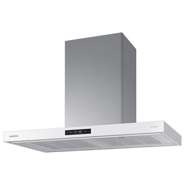 Samsung Bespoke 36" Bespoke Smart Wall Mount Hood with LCD Display in Clean White and Stainless Steel, , large