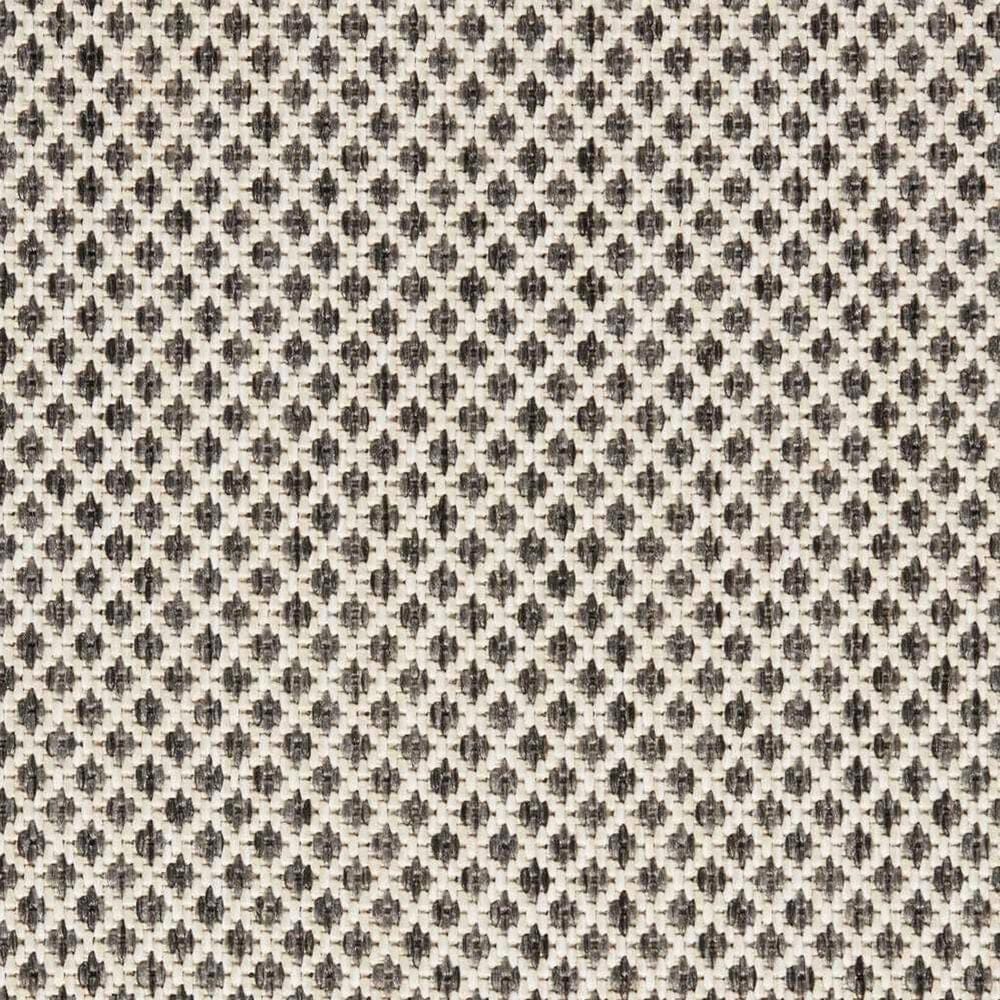 Nourison Courtyard Ivory and Charcoal 8&#39; Round Indoor/Outdoor Area Rug, , large