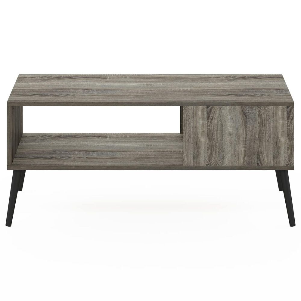HOMLUX 2-Tier Mid-Century Modern Coffee Table in French Oak, , large