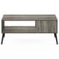 HOMLUX 2-Tier Mid-Century Modern Coffee Table in French Oak, , large