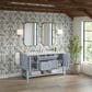 James Martin Vanities Breckenridge 60" Double Bathroom Vanity in Serenity Blue with 3 cm Lime Delight Quartz Top and Rectangular Sinks, , large