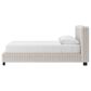 Ashley Zuraleus Queen Upholstered Platform Bed with Two Nightstands in Matte White, , large