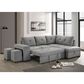 Coaster Roanne Fabric Upholstered Sleeper Sectional Sofa Grey, , large