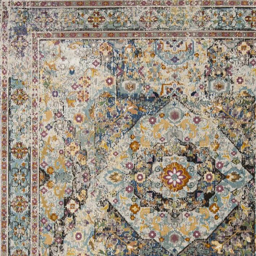 Safavieh Aria ARA199B 2&#39; x 8&#39; Blue and Multicolor Runner, , large