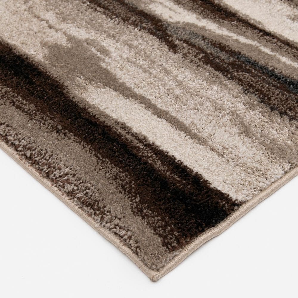 Central Oriental Oklahoma Ottolie White Sand and Truffle 5' x 7'3" Area Rug, , large