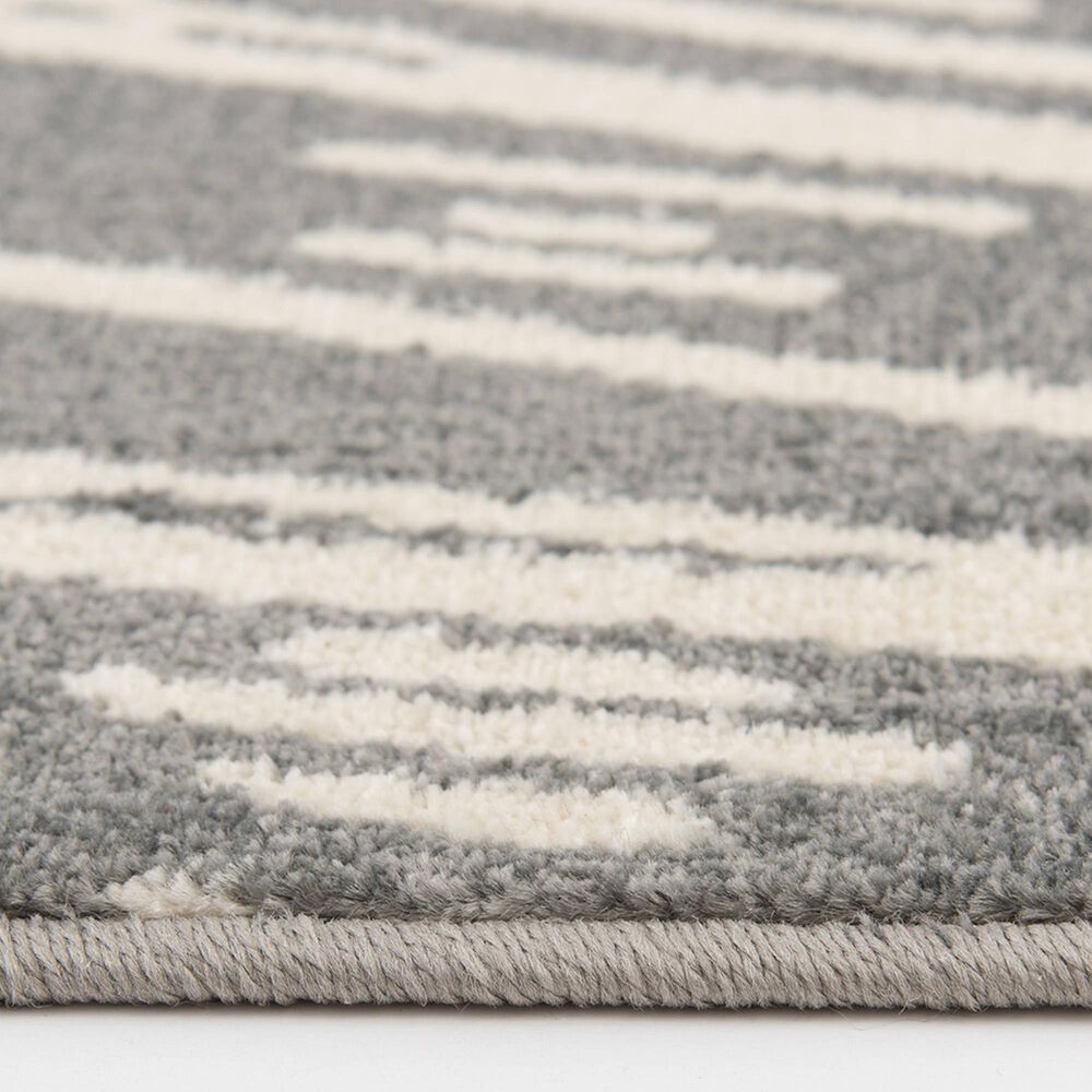 Central Oriental Terrace Tropic Seashell Beach 6&#39;7&quot; x 9&#39;6&quot; Stone and Snow Area Rug, , large