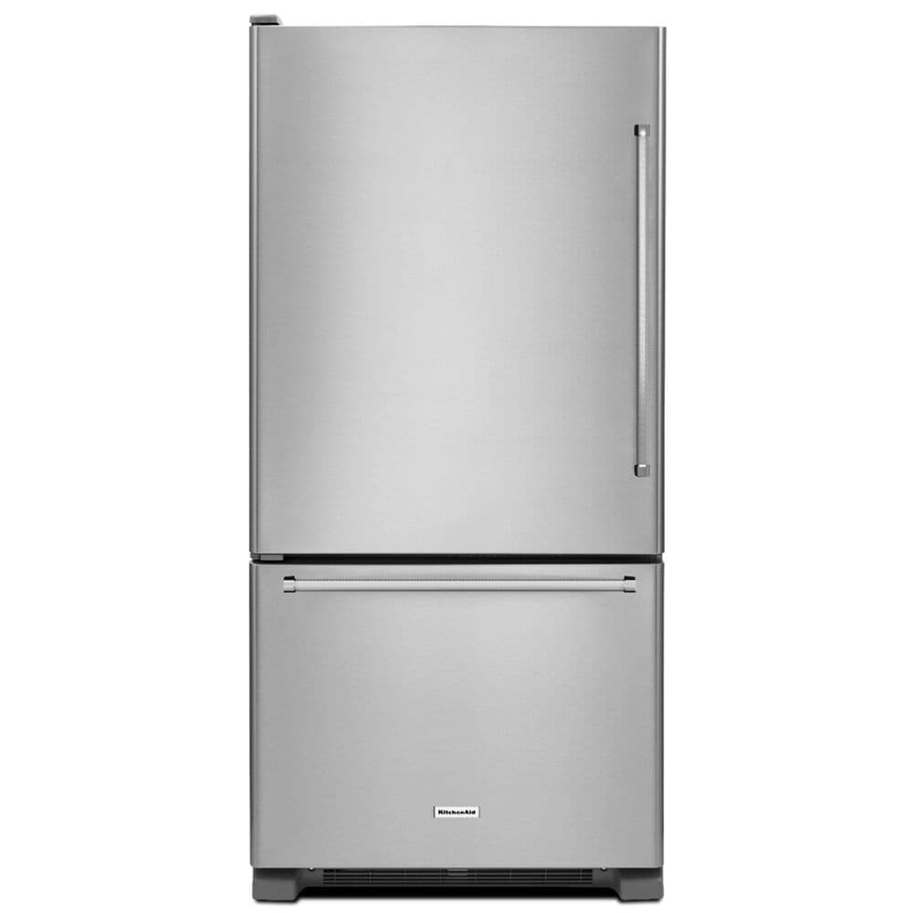KitchenAid 18.67 Cu. Ft. Width Full Depth Bottom Mount Refrigerator in Stainless Steel, , large