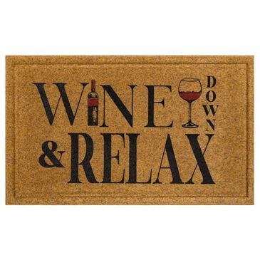 Karastan Bristol Wine Down and Relax 1"6" x 2"6" Natural Door Mat, , large