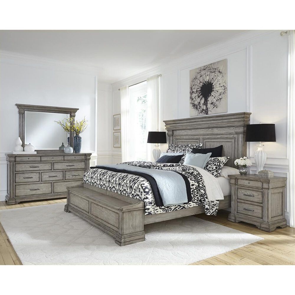 Chapel Hill Madison Ridge Queen Storage Bed in Bluff Gray, , large