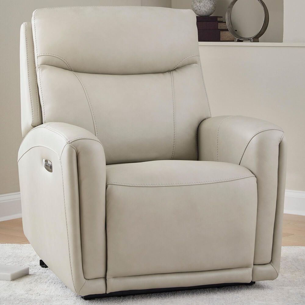 Kelsey Nosal Pincara Power Auto Glide Recliner with Adjustable Headrest in Bone, , large