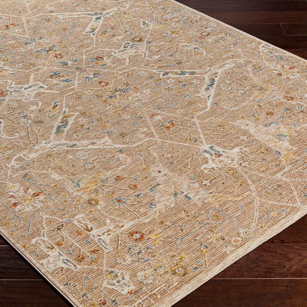 Surya Reina Light Brown, Tan, Denim, Rust, Olive, Light Gray, Cream and Mustard 6'7" x 9'6" Area Rug, , large