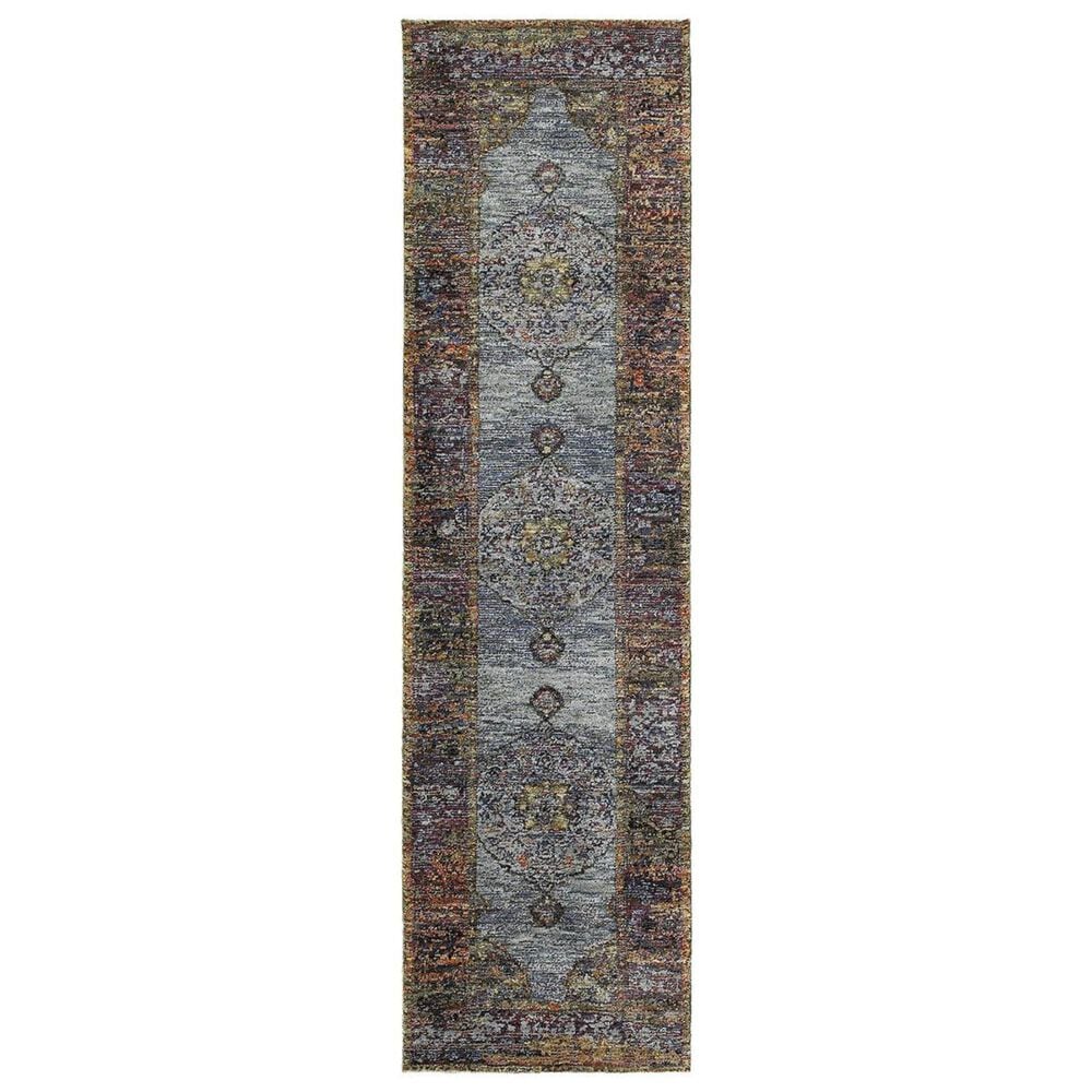 Oriental Weavers Andorra 7139A 2"6" x 12" Blue Runner, , large