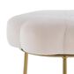 Linon Home Decor Seraphina Vanity Stool with White Cushion in Gold, , large