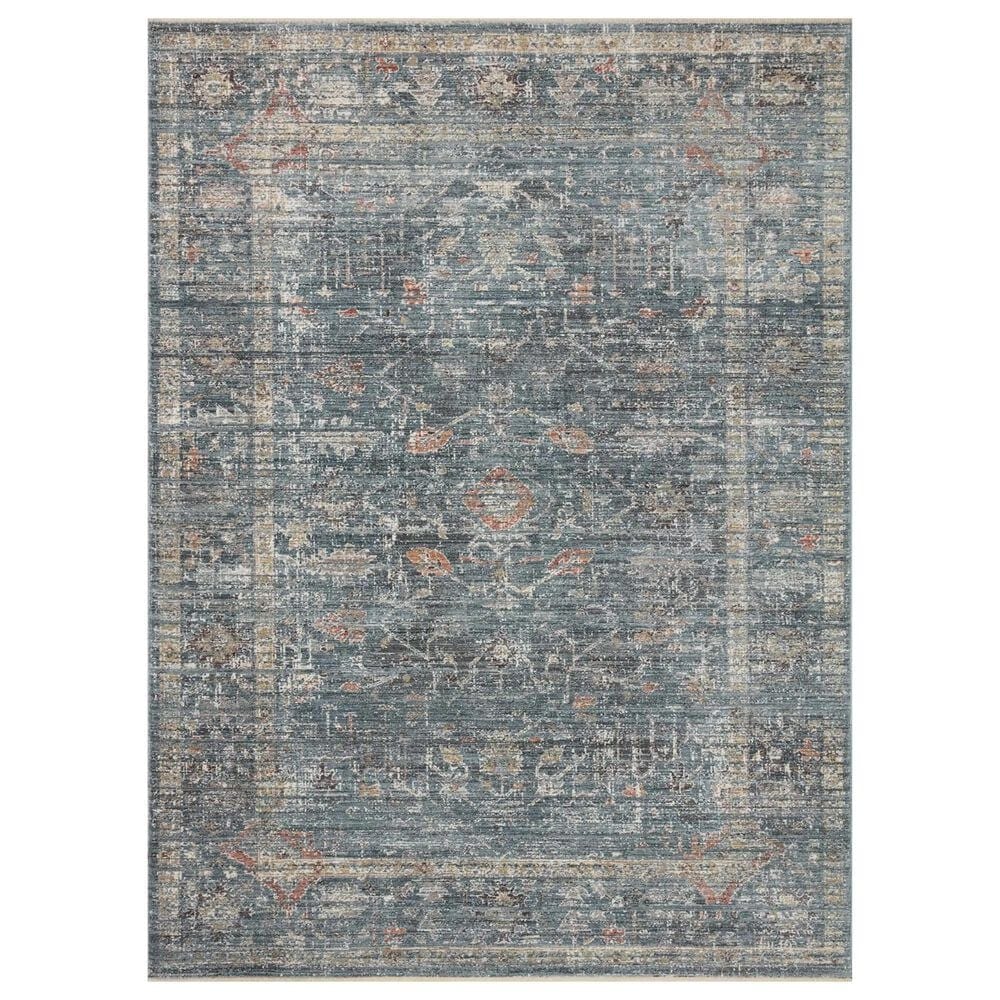 Magnolia Home Millie 9"6" Round Denim and Multicolor Area Rug, , large