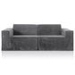 Furniture of America Facil 5-Piece Modular Track Arm Sofa Set in Dark Gray, , large