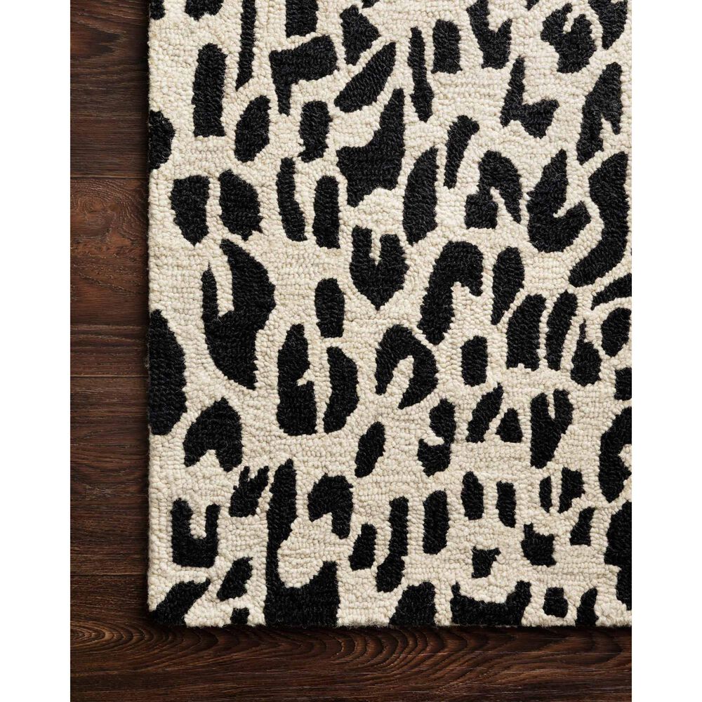 Loloi Masai MAS-02 9&#39;3&quot; x 13&#39; Black and Ivory Area Rug, , large