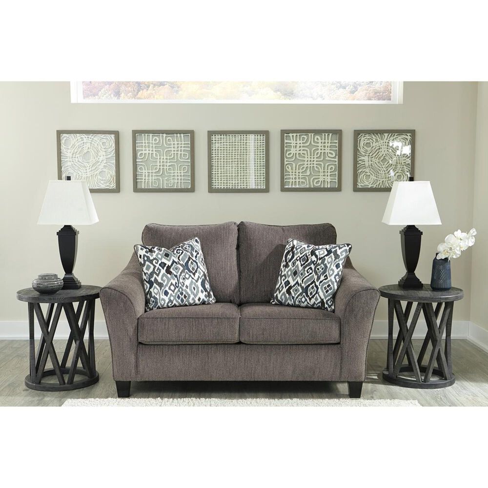 Signature Design by Ashley Nemoli Loveseat in Slate, , large