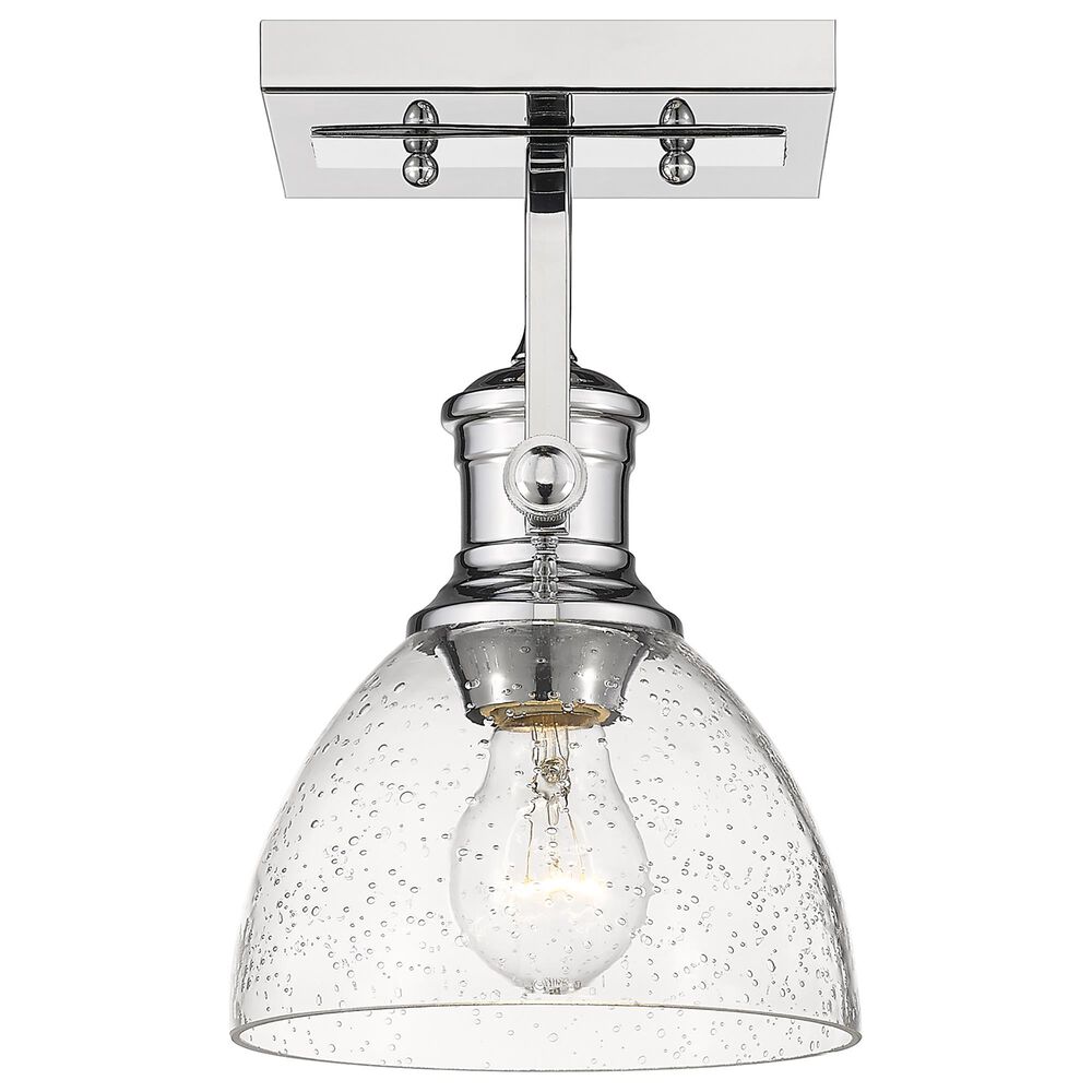 Golden Lighting Hines 1-Light Semi-Flush in Chrome, , large