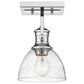 Golden Lighting Hines 1-Light Semi-Flush in Chrome, , large