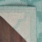 Nourison Easy Care 5" x 7" Aqua and Teal Indoor/Outdoor Area Rug, , large