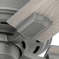 Hunter Hartland 52" Ceiling Fan with LED Lights in Matte Silver, , large