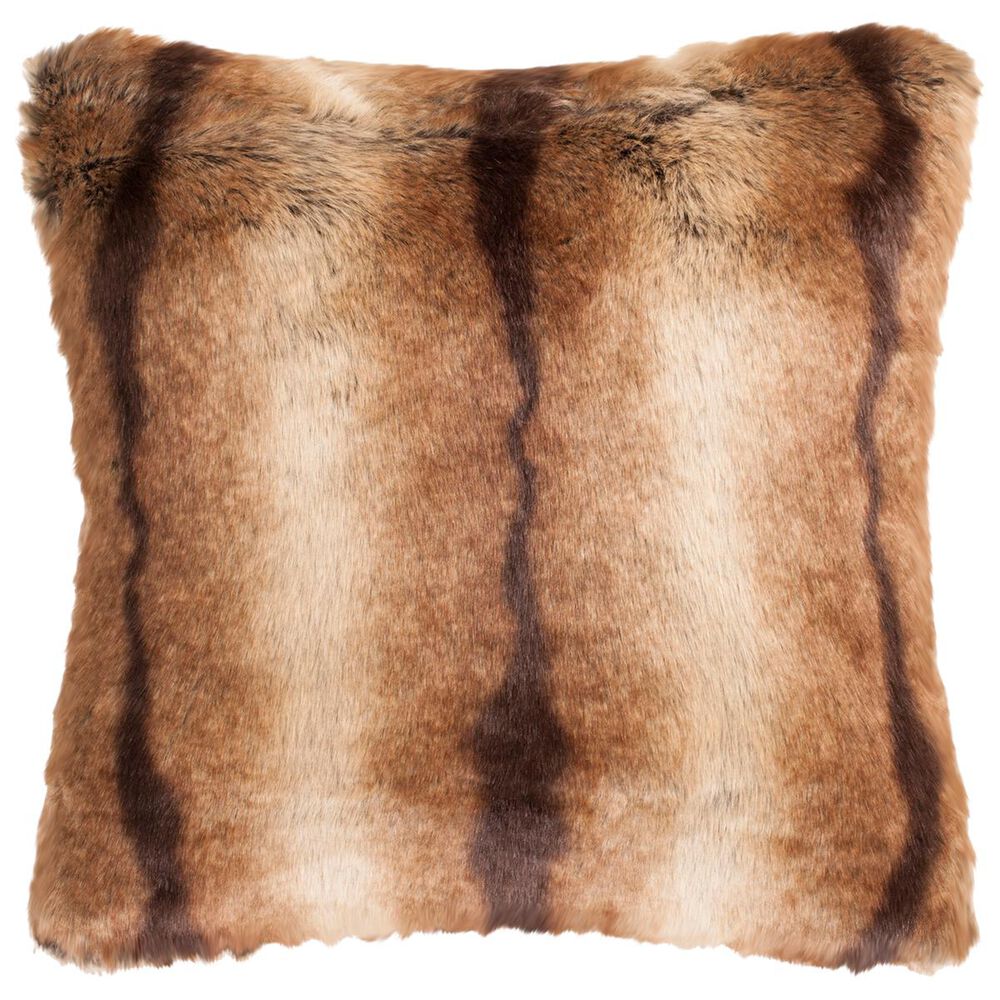 Safavieh Faux Luxe Brick Pillow in Chocolate, , large