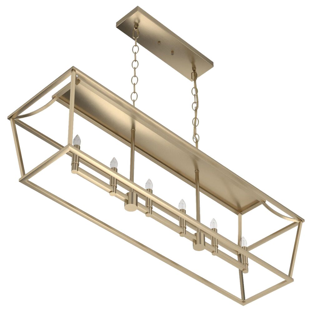 Hunter Laurel Ridge 6-Light Linear Chandelier in Alturas Gold, , large