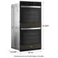 Whirlpool 30" Double Smart Wall Oven with Air Fry in Black Stainless Steel, , large