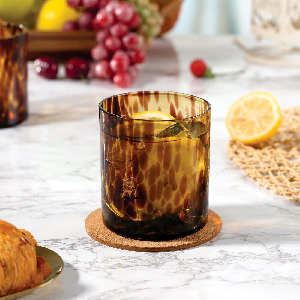 Gifts Plus 10.15 Oz Lowball Glass in Tortoise (Set of 4), , large