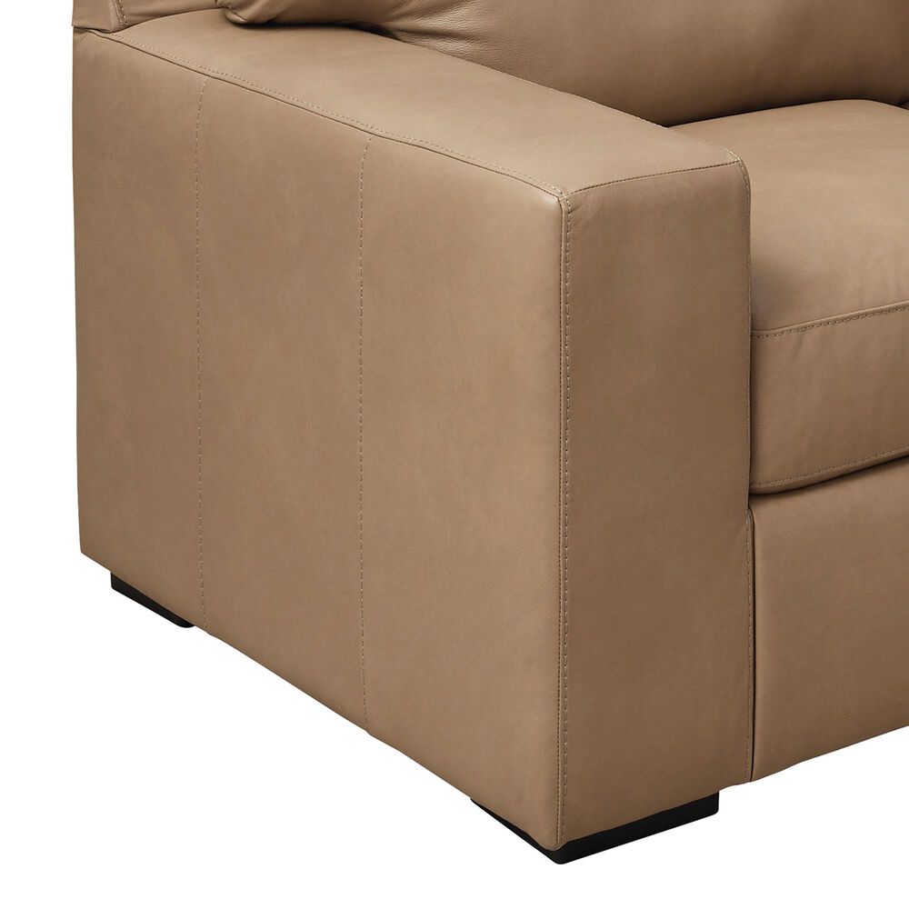 Ashley 3-Piece Leather Sectional in Brown, , large