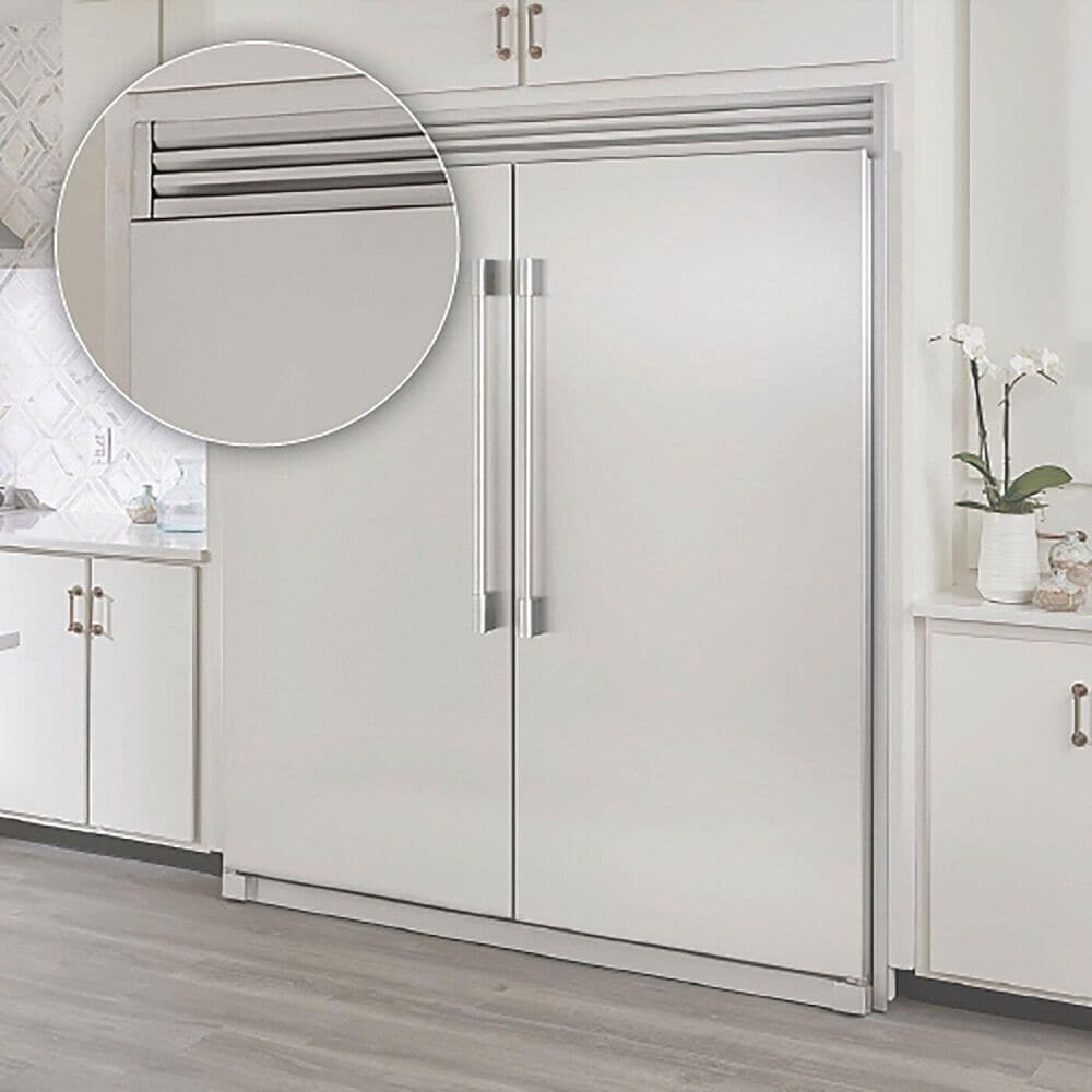 Frigidaire Professional 84&quot; Louvered Double Trim Kit with Single-Door Freezer and Refrigerator Pairing Kit, , large