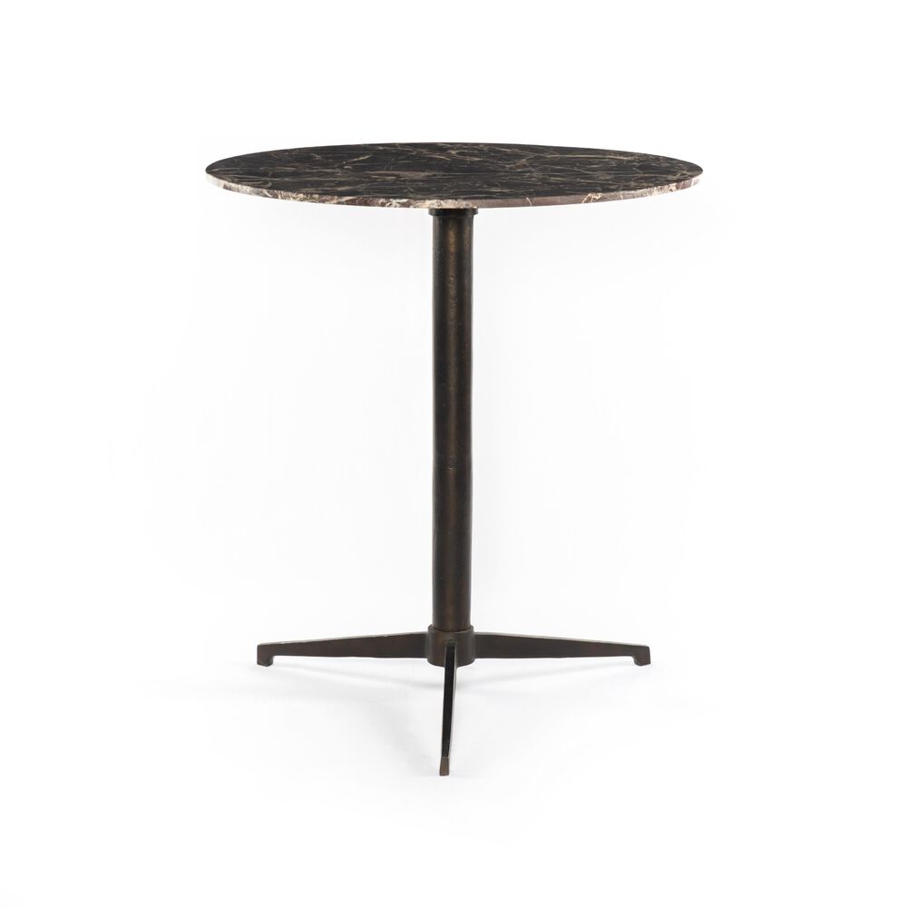 Four Hands Helen Counter Height Pub Table with Solid Marble Top in Bronzed Aluminum, , large