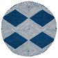 Safavieh Micro-Loop MLP618N 5" Round Navy and Ivory Area Rug, , large