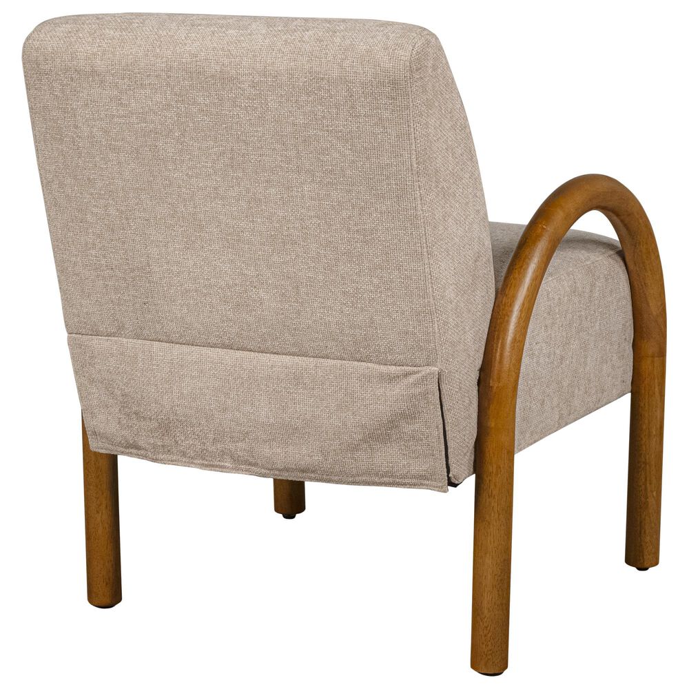 Linden Boulevard Jillian Upholstered Accent Chair in Beige, , large