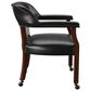 Crystal City Tournament Faux Leather Arm Chair in Rich Cherry, , large