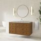 James Martin Laurent 48" Single Bathroom Vanity in Honey Oak with 3 cm Victorian Silver Silestone Top and Rectangular Sink, , large