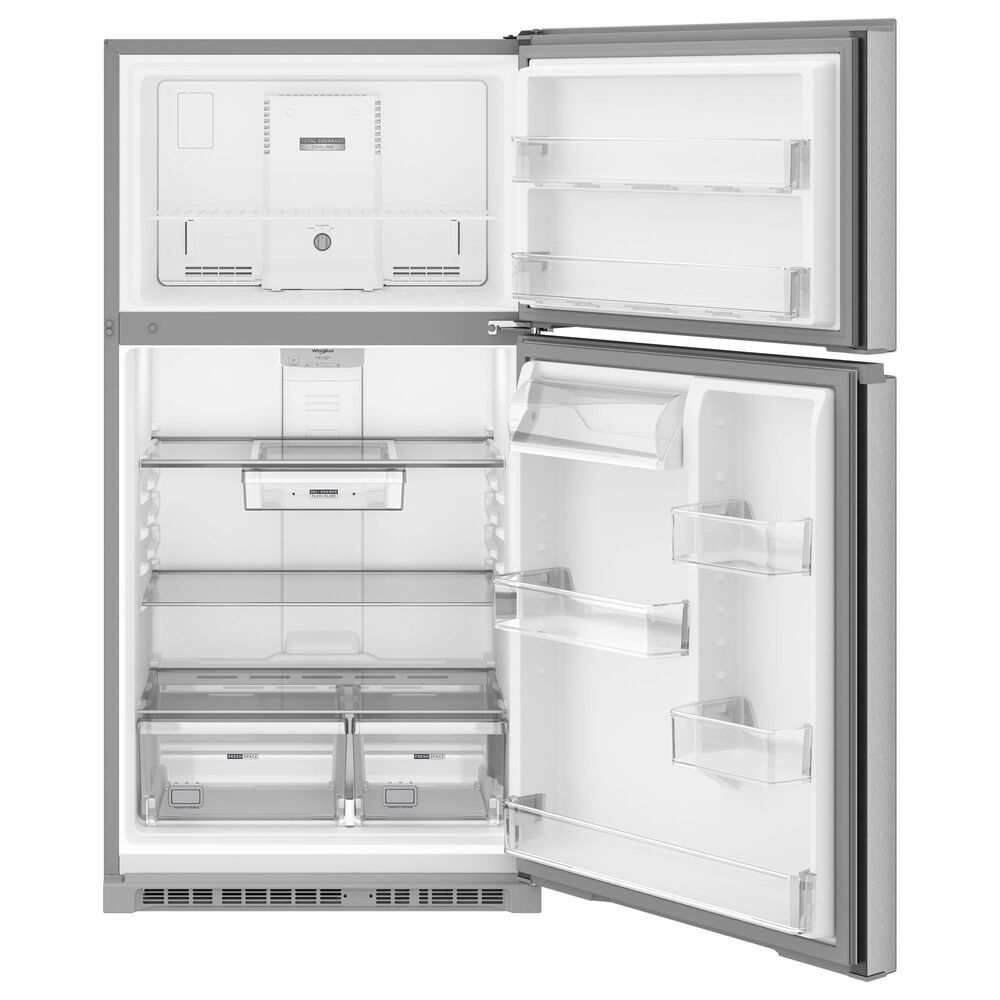 Whirlpool 21.3 Cu. Ft. Top Freezer Refrigerator with Total Coverage Cooling in Fingerprint Resistant Stainless Steel, , large